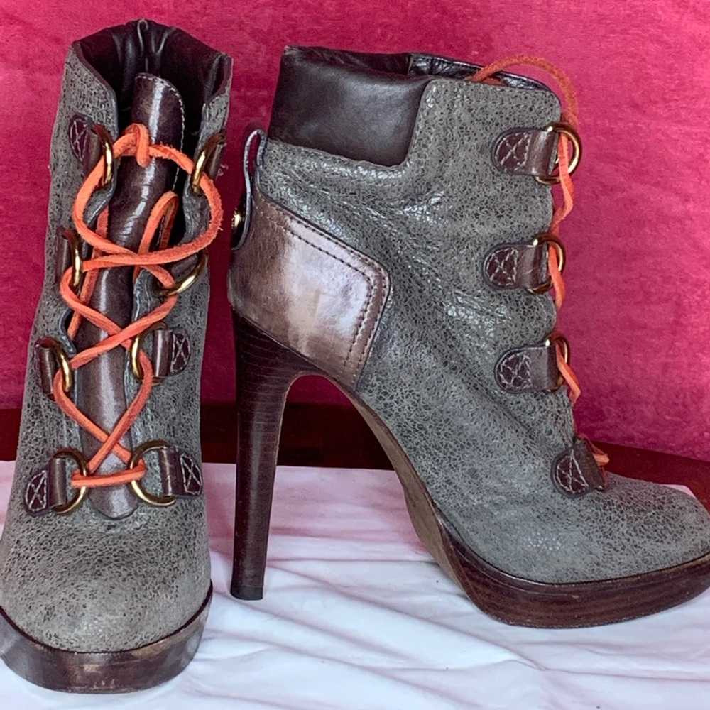 Tory Burch Grey Stiletto Boots